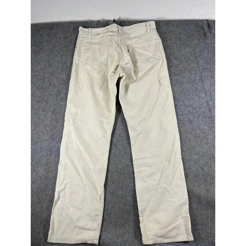 VTG 90s Levis 505 Corduroy Pants Mens 36x32 Beige Utility Regular Straight Leg